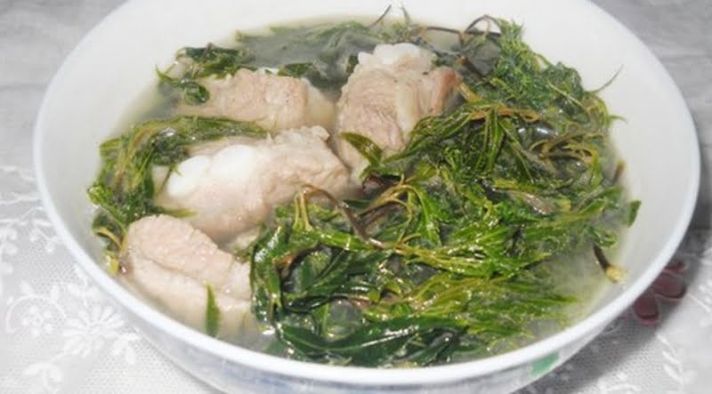 Nấu canh lá đinh lăng để đổi vị